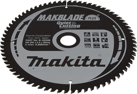 Makita MAKBLADE Zaagblad 255x30x72T - B-32596