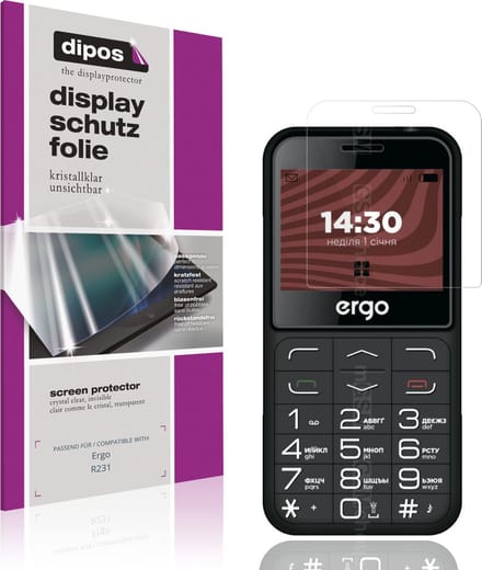 dipos – 4x Beschermfolie geschikt voor Ergo R231 | Krasbestendige & heldere Screenprotector Ultra-Thin