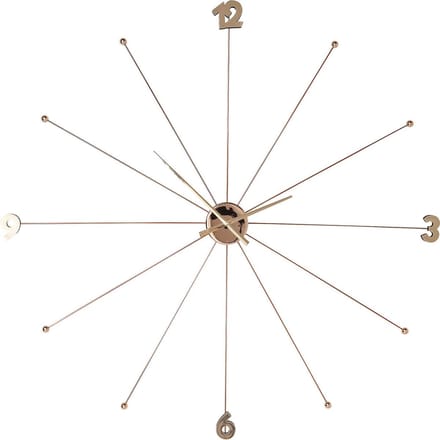 Kare Wandklok Umbrella Rose Goud