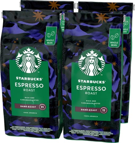 Starbucks Espresso Roast koffiebonen - 4 zakken x 450g