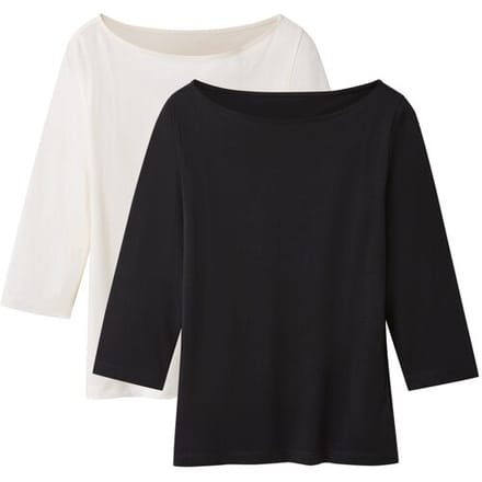 ESMARA Set van 2 dames tops (Zwart/wit, S (36/38))