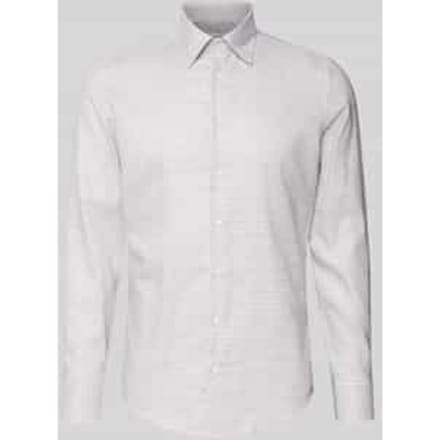 Slim fit zakelijk overhemd van katoen met button-downkraag