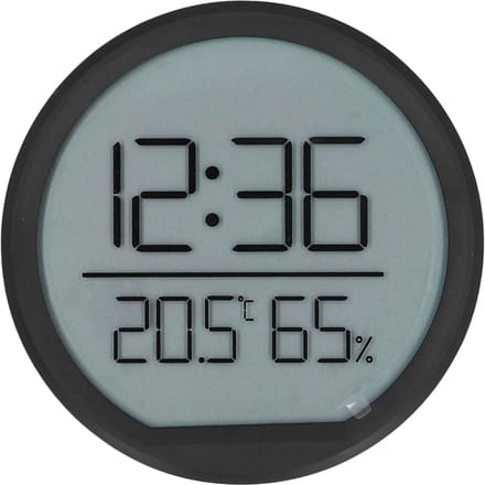 Binnenthermometer Hygrometer Multifunctioneel Dun Nauwkeurig Wandmontage Digitale Wekker voor Thuis gray