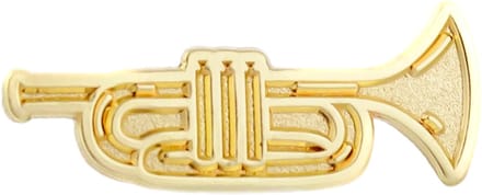 PINETS Gouden Trompet Pin - Muziekinstrument - Stijlvolle Broche