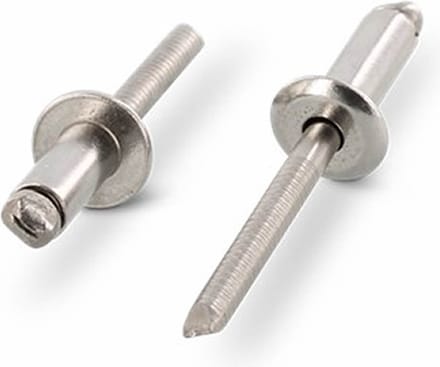 (500 STUKS) 5X8 POPNAGEL BOLKOP (BLINDKLINKNAGEL) RVS-A2/RVS-A2 (AISI 304) DIN 7337 (ISO 15983) KLEMBEREIK 2,0-4,0