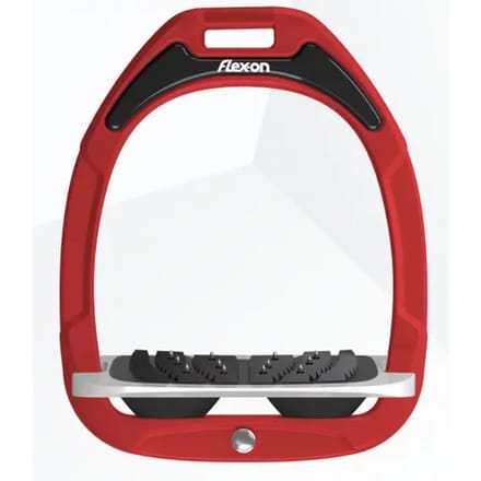 Inclinabele ultra grip stijgbeugels rood/grijs/zwart Flex-On Green Composite