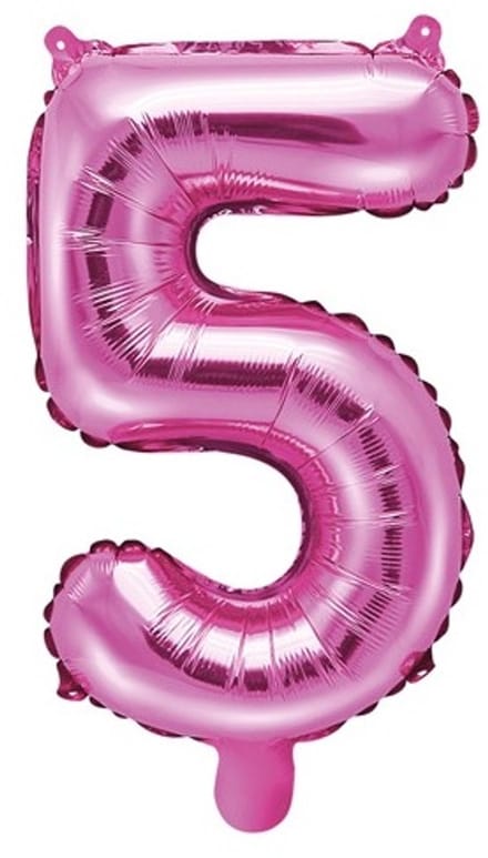 PARTYDECO - Roze aluminium cijfer ballon - Decoratie > Ballonnen