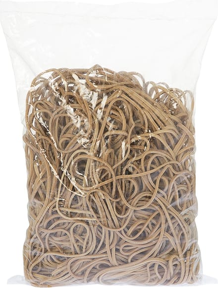 Rubbermagazijn - Elastiekjes rubber - Bruin - 200x3mm - Circa 330 stuks - Elastieken