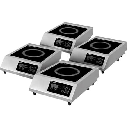 GGM Gastro (4 Stück) Induktionsherd - 3,5 kW Zilver