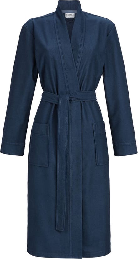 Ringella Blauwe uniseks badjas badstof Blauw man S