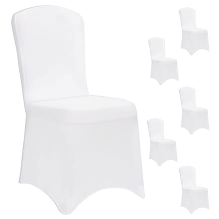 Detex Stoelhoes Set van 6 - Stretch 80 tot 110cm Universeel - Wit