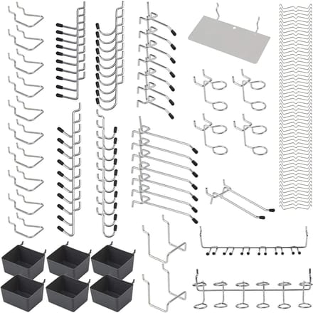 Metalen Pegboard Haken Organizer Assortiment Kit Peg Locks Hangende Toepassingen 140Pcs