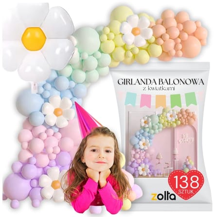 Zolta - Pastel Ballon Girlande - 139 stuks - Stokroosvorm - Decoratie Uitrusting