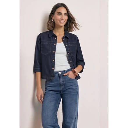Denim overhemd in rinsed-look