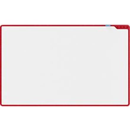 PLAYROOM whiteboard PLAYBOARD, e3-geëmailleerd staal, wit, gerecycled PET frame rood, B 750 x H 1180 mm