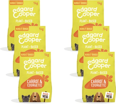 Edgard & Cooper Plantbased Adult Wortel&Courgette - Hondenvoer - 6 x 1 kg