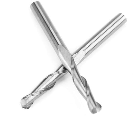 Dailygoods- Frezen 10 Stuks - Dubbele Fluit - Carbide CNC Bits - Snijden/Graveren - Wolfraamstaal - 3.175x17mm - Freesbits