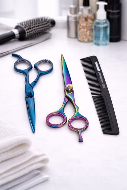 Belux Surgical Instruments – Kappersset: 2 Kapperscharen + Haarkam – Professionele Haarschaar Set – Inclusief Gratis Etui