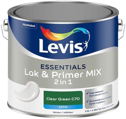 Levis - Essentials Lak & Primer Mix - Clear Green C70 - Mengverf - 2,5 L