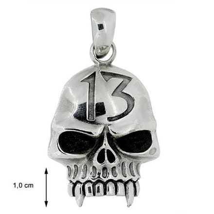 Blinx Jewels Zilveren Hanger Doodskop 13
