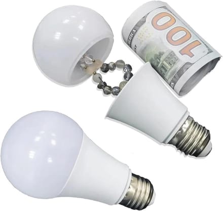 Gloeilamp Kluis - Geheim Compartiment - Waardevolle Spullen Verbergen - Realistische Decoy - 20 Gram Capaciteit - Wit