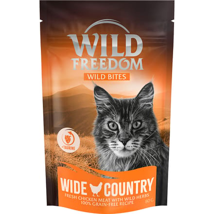Wild Freedom Snack Voordeelpakket - Wild Bites 3 x 80 g (Graanvrij) - Wide Country - Kip
