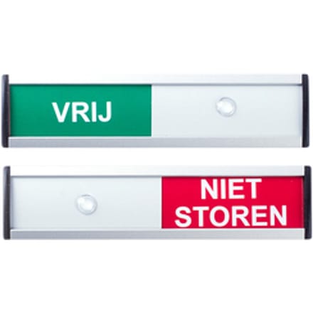 Infobord vrij/niet storen 125x30mm