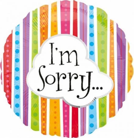 Folie ballon I'm sorry 45 cm