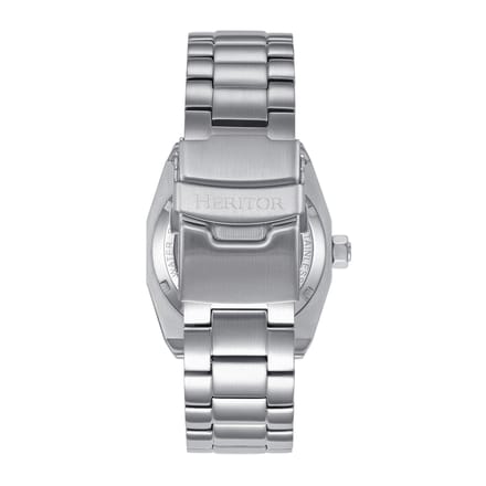 Heritor Automatic Elliott horloge met roestvrijstalen band - Zilver/Wit/Zilver