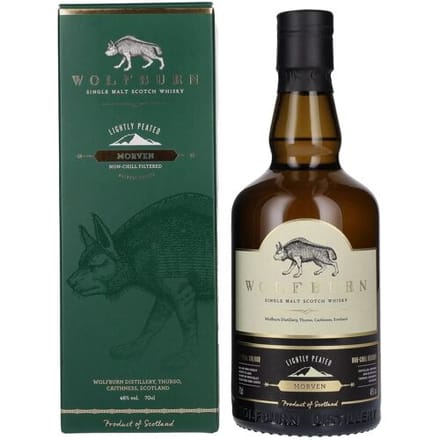 Wolfburn Whisky Wolfburn MORVEN Lightly Peated Single Malt 46% Vol. 0,7l in geschenkverpakking