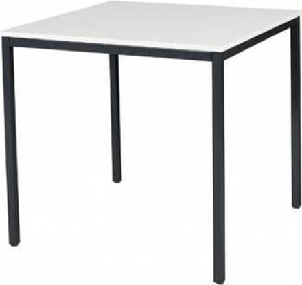 Bureautafel - Domino Basic 80x80 wit - zwart frame