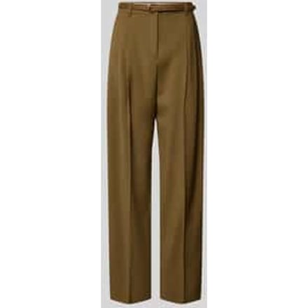 Wide leg broek van pure scheerwol