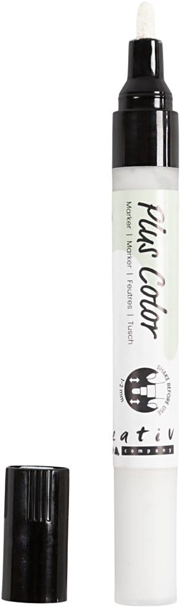 Plus Color Marker, L: 14,5 cm, lijndikte 1-2 mm, off-white, 5,5 ml, 1 stuk