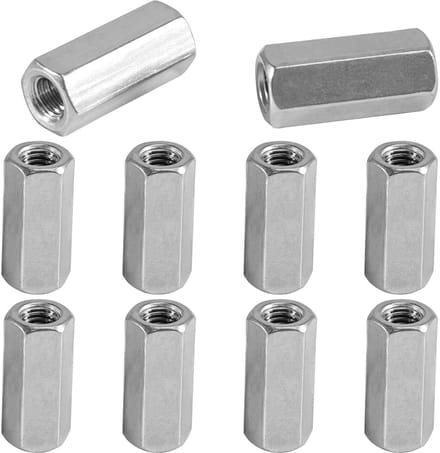 Langwerpige Moeren van RVS, Hexagon Moeren, Koppelingen, Spacer Moeren, M8*30mm, Duurzaam en Corrosiebestendig