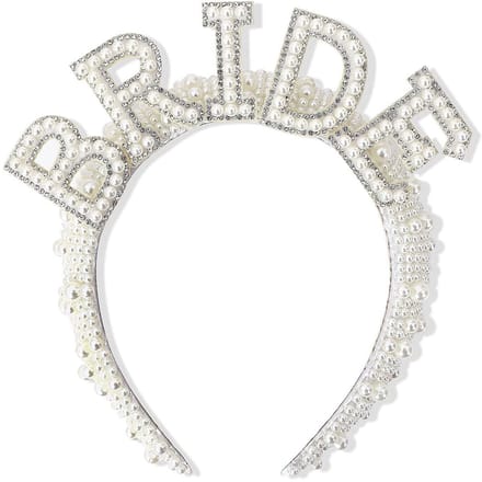 Dailygoods- Kroonhoofdband Ivoren Afwerking - Parel/Strass Steentjes