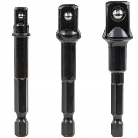 Adapterset Schroefmachine 1/4" 3/8" 1/2" - 3 Delig Versterkt