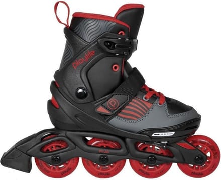Playlife Inline Skates Dark Breeze 82a Zwart/rood Maat 32/35