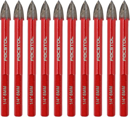 Set van 10 Hardmetalen Boortjes voor Diverse Materialen