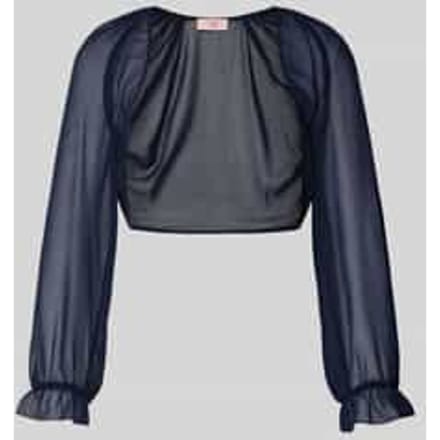 Relaxed fit bolero in semi-transparant design