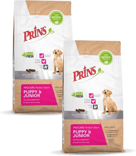 Prins Procare Puppy & Junior Gevogelte - Hondenvoer - 2 x 3 kg