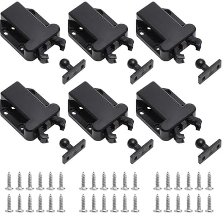 Dailygoods - 6 Stuks Druksnapper met Schroeven voor Deuren