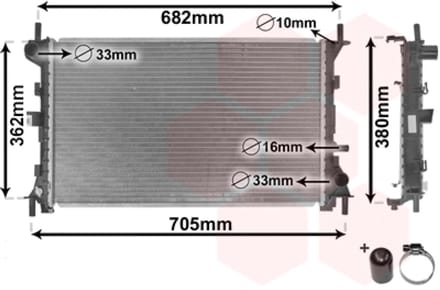 Van Wezel - RADIATOR VOOR FORD FOCUS 1998-2004 1061180