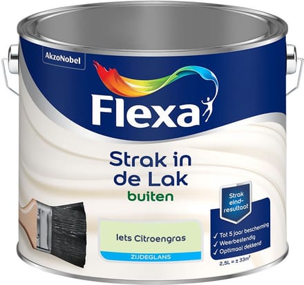 Flexa - Strak In De Lak Buitenlak Zijdeglans - Iets Citroengras - Mengverf - 2,5 L