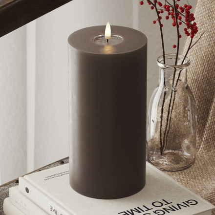 Luxe LED kaars - Mokka LED Candle 10 x 20 cm - net een echte kaars! Deluxe Homeart