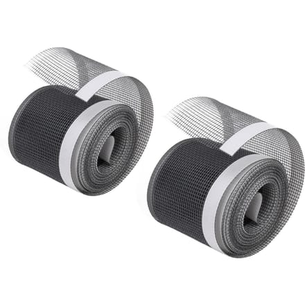 2 Pièces Ruban de Réparation d'Écran de Fenêtre Découpable Polyvalent Adhésif Fort Patch de Réparation de Moustiquaire pour gray