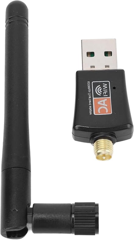 USB WiFi Adapter - Draadloze Netwerkkaart - Sneller Internet - Dual-band 600 Mbps - Compact Ontwerp - Zwart