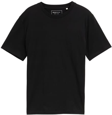 Tom Tailor Denim - Basic T-shirt in effen kleuren - Maat XS - Black