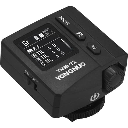 YONGNUO YN32-TX TTL draadloze flitstrigger 2.4G flitszender Ingebouwde batterij Meerdere flitsers zwart
