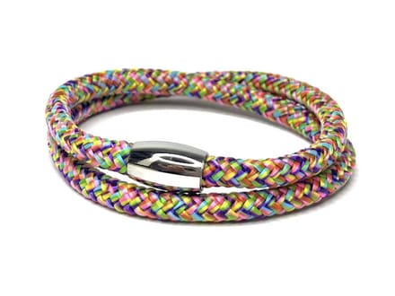NIEUW! Jolla - dames wikkelarmband - staal - touw - magneetsluiting - Basic Steel Rope - Multi