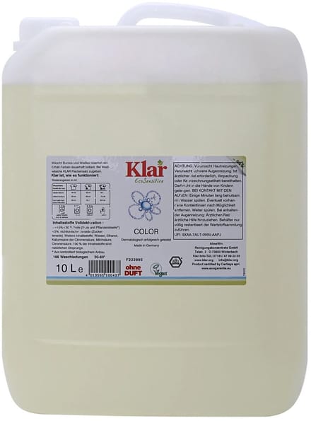 Vloeibaar Kleurwasmiddel 10 Liter Parfumvrij